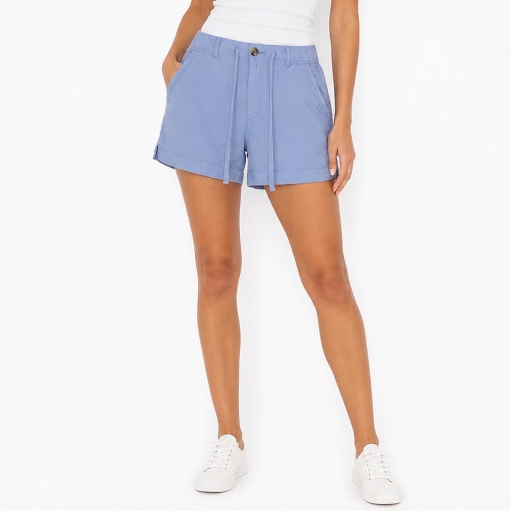 Sonoma Goods For Life Womens Blue Drawstring Utility Shorts Size M